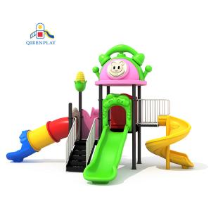Customized commercial playground equipment outdoor plastic playsets amusement park products Kids Plastic Slide