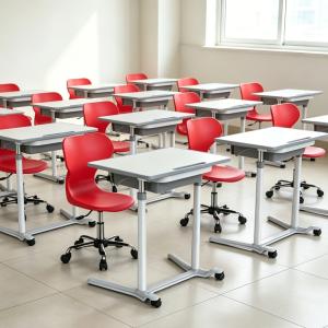 Adjustable Primary Preschool Desk and Chair Set-School Classroom Furniture for Kids Ergonomic Study Table Seat Kindergarten