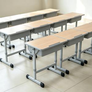 Wholesale Classroom Furniture Height Adjustable Student Desk and Chair Set with Storage Study Table for Kids