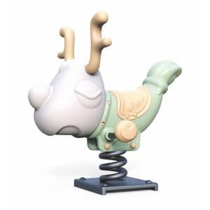 High quality Kids cartoon ride on toy outdoor playground equipment for sale rides plastic spring rocking horse