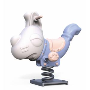 Latest design amusement parks kids plastic rider spring rocking horse children outdoor playground park toys