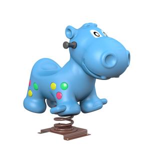 Latest design children playground manufacturers kids playground amusement toys plastic rider spring rocking horse