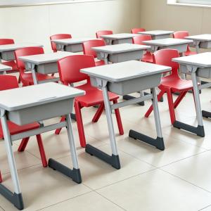 Durable Student Desks and Chairs Set Classroom & University Training Rooms Ergonomic Design for Study