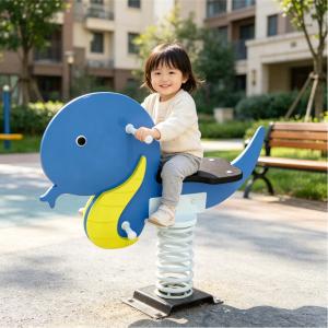 Wholesale Outdoor Rocking Horse Themed PE Board Playground Equipment Animal Inspired Spring Rocker Kids' Home Entertainment Play