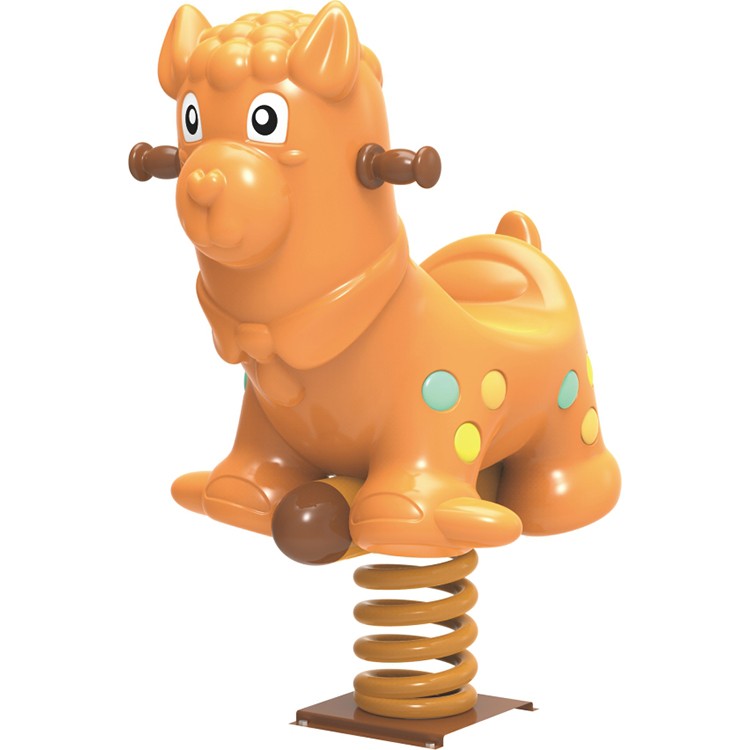 Wholesale Outdoor Rocking Horse Themed PE Board Playground Equipment Animal Inspired Spring Rocker Kids' Home Entertainment Play