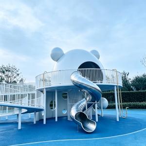 New Outdoor Large Children's Stainless Steel Slide Combination Equipment Manufacturers Unpowered Playground Facilities for Park