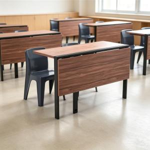 Modern Eco Friendly Wooden Student Desk E0 Grade MFC Panel School Classroom Table Durable Study Furniture Green Design