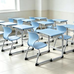 ABS Board Student Desk Chair Set 4 Color Options Ergonomic School Classroom Furniture Kids Study Room Training