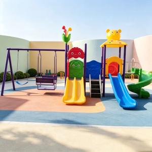 Large Outdoor Kids Playground Slide Set Children Plastic Play Equipment Climbing Frame Swings Backyard Amusement Park Play Area