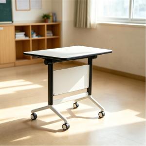 School Classroom Student Desk and Chair Set with Movable Wheels Ergonomic Design for College Study and Lecture Rooms