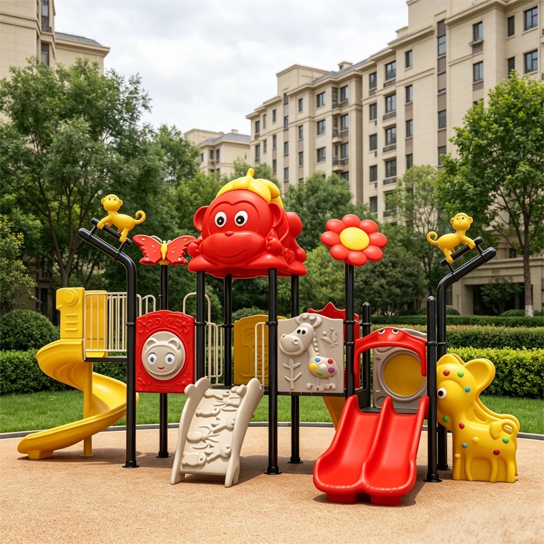 High Quality Small Outdoor Playground Set with Slide Swings Public Park Preschool Daycare Kindergarten Backyard for Children
