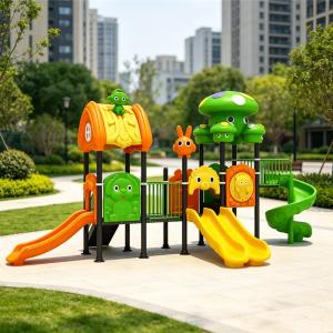 Kids Outdoor Garden Play Set Plastic Backyard Outdoor Playground Slide with Climbing Steps for Toddler Boys and Girls