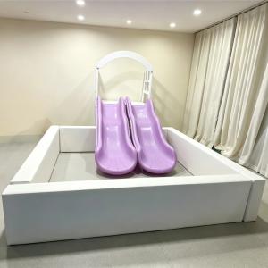 Large 300cm White Ball Pit Purple Slide Indoor Toddler Kids Soft Play Playground Area Birthday Party Games Equipment