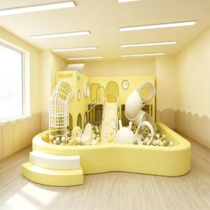 Colorful Children's Indoor Soft Play Equipment Set with Playground Net Amusement Park Toddler Climbing Slide & Playhouse
