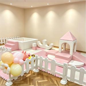 Indoor Kids Castle Soft Play Little House Set Colorful Ball Pool Toddler Playground Equipment Preschool Daycare Nursery