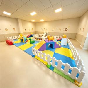 Indoor Pastel Soft Play Set with Ball Pit White Slide Tunnel Climbing Blocks for Toddlers & Kids Birthday Parties - 副本