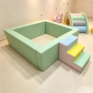 Children's Softplay Ball Pit Stairs-Colourful Foam Indoor/Outdoor Playground 150x150x50cm Safe Toddler Play Area for Party