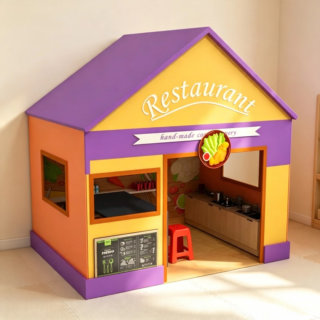 Indoor Kids Role Play House Pretend Store Daycare Playhouse Educational Toy Play Center Playground Set