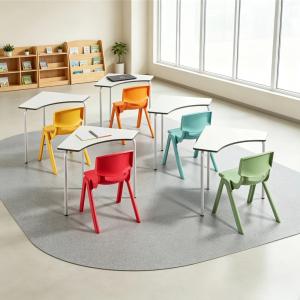 Modular Classroom Training Tables Group Work Interactive Meetings Conference Rooms-Collaborative Desk Furniture Set for Student