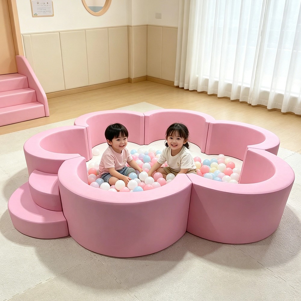 High Quality Commercial Flower Shape Ball Pit Customize Daisy Ball Pit Indoor Equipment Soft Play for Party Rental