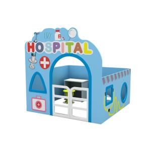 Large MDF Dollhouse Playhouse Indoor Role Play-Eco-Friendly Storage Furniture with Classroom Organization for Kindergarten