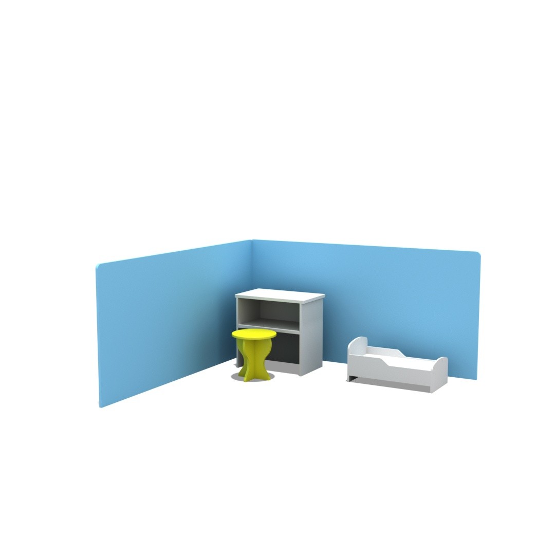 Large MDF Dollhouse Playhouse Indoor Role Play-Eco-Friendly Storage Furniture with Classroom Organization for Kindergarten