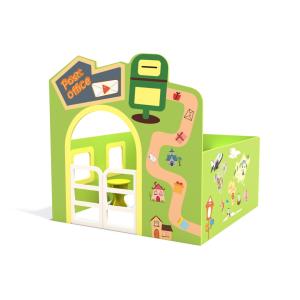 Large Capacity MDF Dollhouse Playhouse Storage Cabinet for Kids-Eco-Friendly Preschool Kindergarten Role Play Learning Furniture