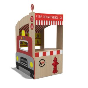 Kids Wooden Playhouse Storage Cabinet Indoor Pretend Play Furniture Eco Friendly MDF Toy Organizer Preschool Kindergarten