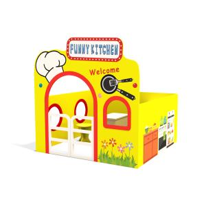 Kindergarten Indoor Playhouse Dollhouse Role Play Corner Cabinet Fireproof Board Safe Storage Furniture for Preschool Toy