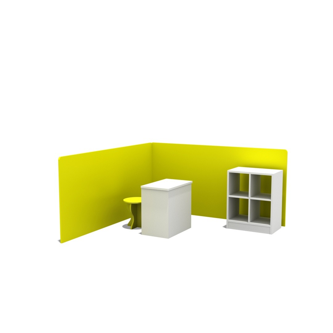 Kindergarten Indoor Wooden Playhouse Dollhouse Role Play Corner Cabinet Fireproof Board Safe Storage Furniture for Preschool