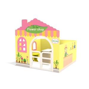 Kids Indoor Wooden Playhouse & Dollhouse Corner Cabinet-Eco-Friendly MDF Preschool Toy Furniture for Role Play Area