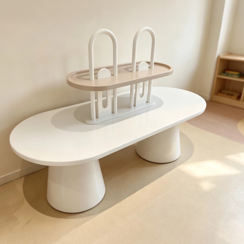 Modern Eco-Friendly Durable Round Kids Play Table Chair Set Storage Display Wood Activity Furniture for Living Room & Hotel