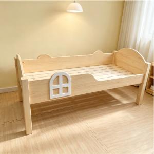 Kindergarten Solid Wood Single Bed Kids Daycare Nap Time Toddler Sleeping Cot Baby Crib Frame Children Rest Furniture