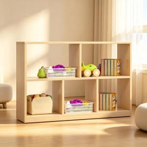 Custom Preschool Kindergarten Bag Storage Cabinet Kids School Furniture Adjustable Compartments Wooden Classroom Organizer