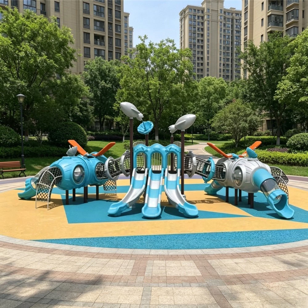 Outdoor Playground Slide Plastic Kids Amusement Equipment Children Plastic Outdoor Slides for Kindergarten Children's Equipment