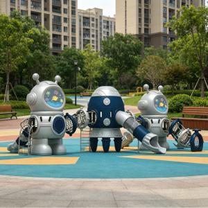 High Quality Amusement Kids Slides Plastic Steel Slide Kids Play Park Outdoor Playground Equipment Plastic Slide for School