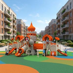 Factory Price Wholesale Children Outdoor Playground Slide Sets Castle Series Amusement Park Equipment for Kids 500kg Capacity