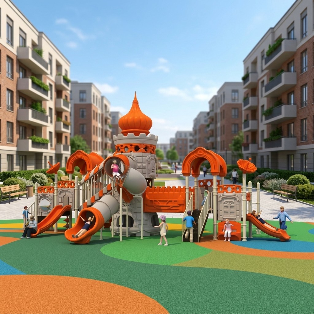 Factory Price Wholesale Children Outdoor Playground Slide Sets Castle Series Amusement Park Equipment for Kids 500kg Capacity