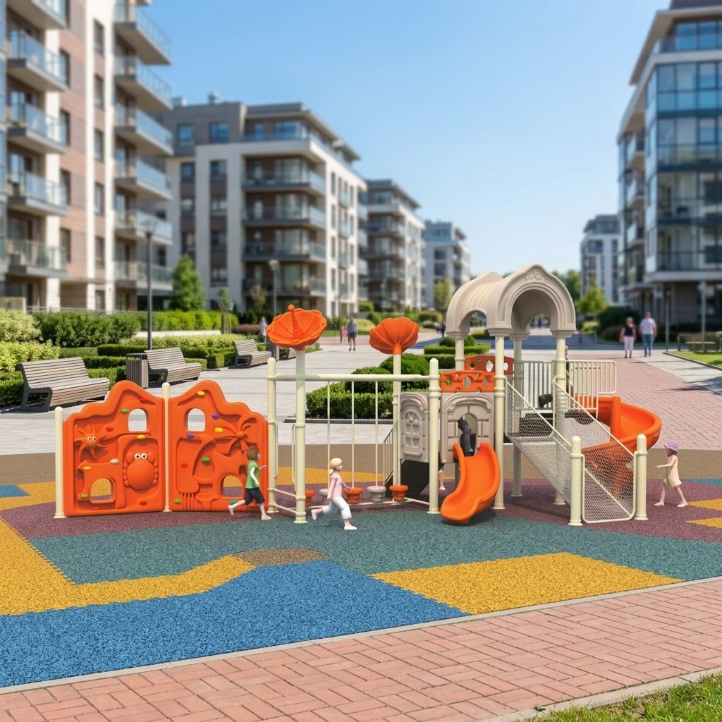 Kids Outdoor Playground Slide Set Castle Theme Gym Equipment School Park Backyard Garden Durable Safe Fun