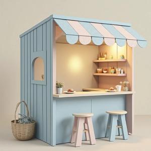 Customized Toddler Park Indoor Playground Equipment Playhouse Role Play Interactive Play Set Kids Pretend Playhouse