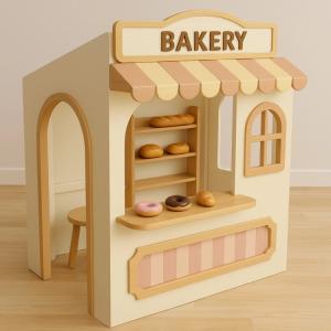 Experiential Learning Role-play-house Kids Service Station Preschool Role Play House Village Kids for Indoor Playground