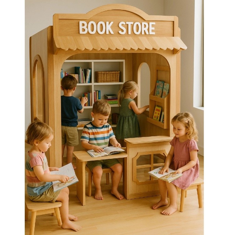 New Design Kid Role Play House Equipment Innovative Children Role Play Pretend Theme Park Commercial Indoor Playground