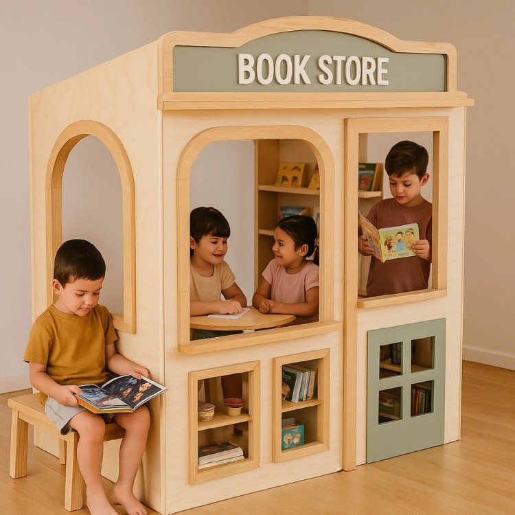 New Design Kid Role Play House Equipment Innovative Children Role Play Pretend Theme Park Commercial Indoor Playground