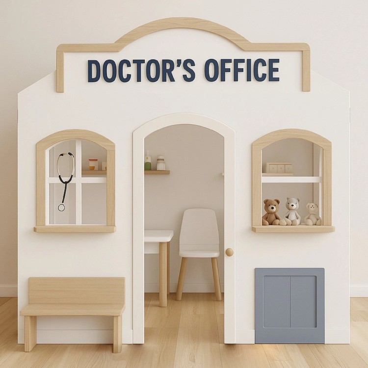 Wholesale Kindergarten Children's Indoor Playground Dollhouse City Parent-Child Scenario Simulation House Career Experience