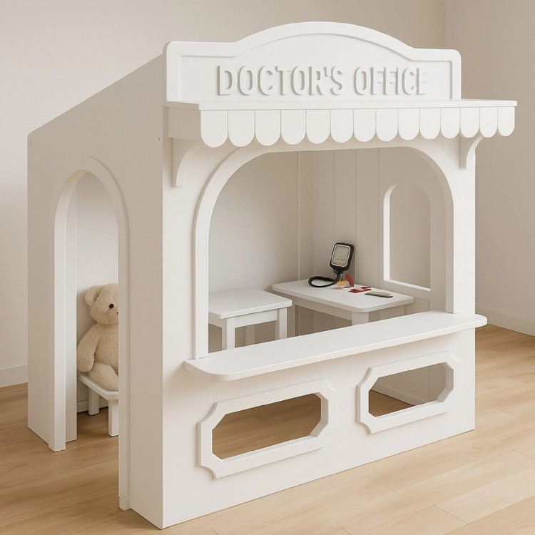 Wooden Role Play House Design Playhouse Infants Play Entertainment Center Indoor Playground Equipment Made In China