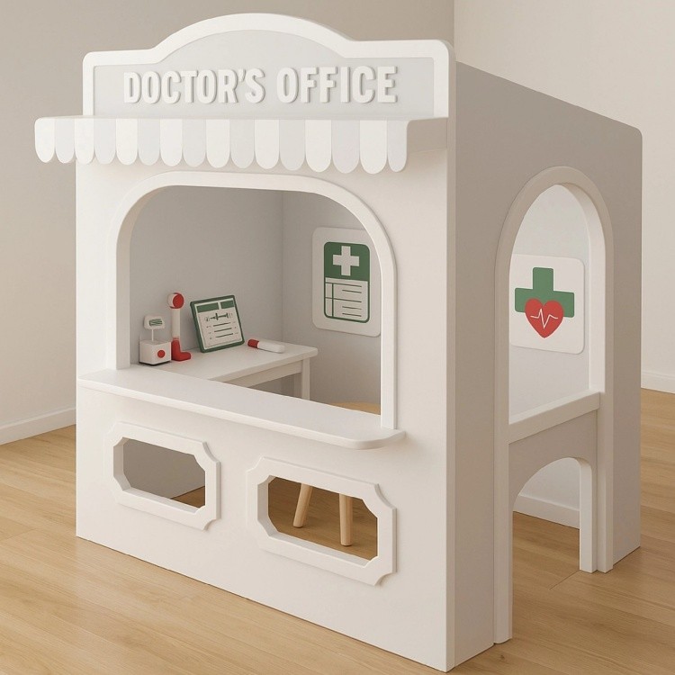 Wooden Role Play House Design Playhouse Infants Play Entertainment Center Indoor Playground Equipment Made In China