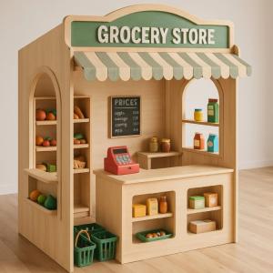 High Quality Wholesale Children Indoor Wooden Playhouse Amusement Park Naughty Fort Indoor Playground for Kids