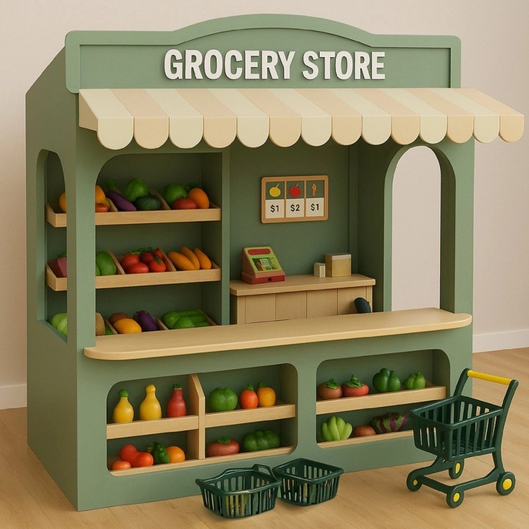 High Quality Wholesale Children Indoor Wooden Playhouse Amusement Park Naughty Fort Indoor Playground for Kids
