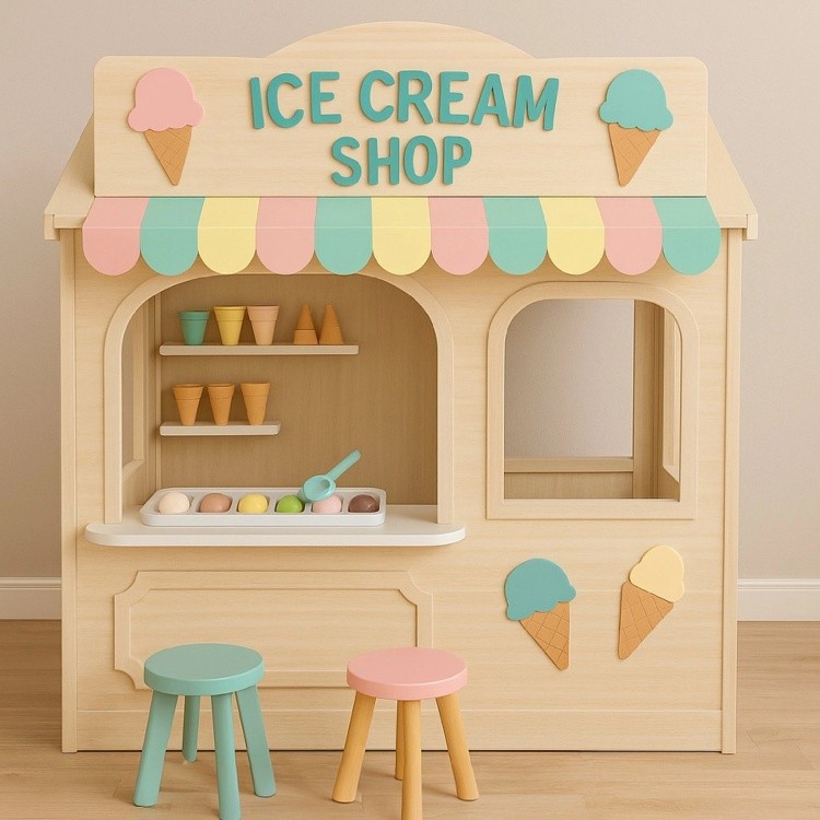 Wholesale Customization New Products Pretend Indoor Playground Doctor Office Theme Role Play Houses with Wood