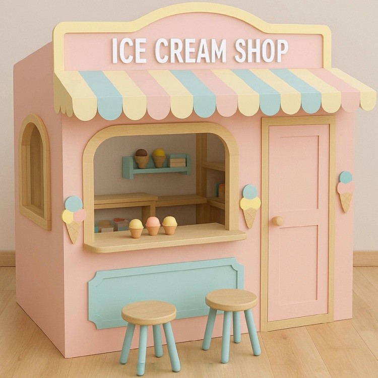Wholesale Customization New Products Pretend Indoor Playground Doctor Office Theme Role Play Houses with Wood